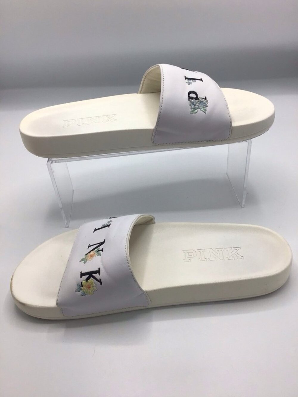 Victoria's Secret Pink Bow/Single Strap Slides Sizes S-L